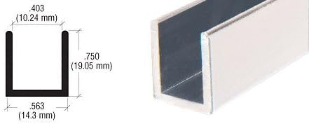 Brixwell SDCD38AB-CCP23-XCP5 Brushed Anodized 3/8" Fixed Panel Shower Door Deep - Image 5