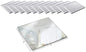 Light In The Dark 5 Inch Square Mirror Candle Plate with Beveled Edge Set of 12 - Small Square Mirror for Centerpieces, Wall Décor, Crafts