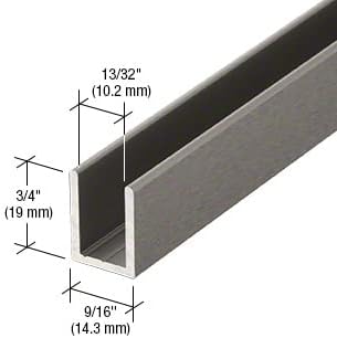 Brixwell 3/8" Fixed Panel Shower Door Deep U Channel, Antique Brushed Nickel - Image 8