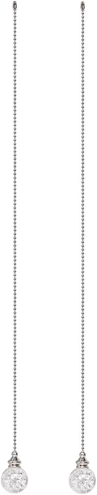 LONGSHENG - SINCE 2001 - 2PCS White Pull Chains Crystal Glass Ice Cracked Ball - Image 5
