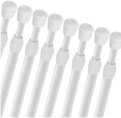 Tension Rods 28 to 48 Inches 8 Pack,Tension Curtain Rod,Spring Tension Rods,Adjustable Extension Spring Rods Closet Rod for Windows,Kitchen, Bathroom,Cupboard,Wardrobe