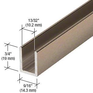 Brixwell SDCD38BBRZ-CCP12 Brushed Bronze 3/8" Fixed Panel Shower Door Deep - Image 5