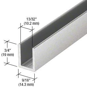 Brixwell SDCD38BS-CCP72-XCP50 Brushed Stainless 3/8" Fixed Panel Shower Door - Image 5