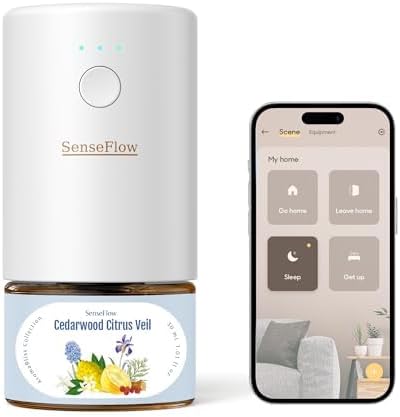 SF101S Pro Smart Plug in Air Freshener, Waterless Essential Oil Diffuser by SenseFlow