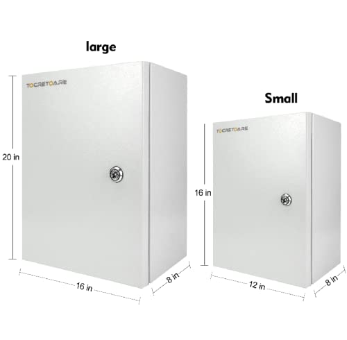 Outdoor Electrical Box, Steel Junction Box 16 x 12 x 8'', NEMA 4X Electrical - Image 8