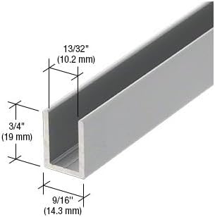 Brixwell SDCD3812A-CCP18-XCP50 Satin Anodized Frameless Shower Door Aluminum - Image 4