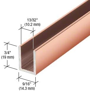 Brixwell SDCD38PC0-CCP18 Polished Copper 3/8" Fixed Panel Shower Door Deep - Image 4