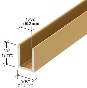 Brixwell SDCD38SB-CCP48-XCP5 Satin Brass 3/8" Fixed Panel Shower Door Deep - Image 8