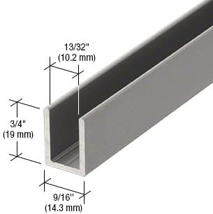 Brixwell SDCD38AB-CCP18-XCP10 Brushed Anodized 3/8" Fixed Panel Shower Door - Image 8