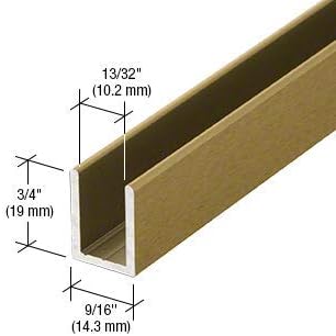 Brixwell SDCD38ABRS-CCP36 Antique Brass 3/8" Fixed Panel Shower Door Deep - Image 5