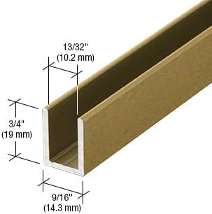 Brixwell SDCD38ABRS-CCP18-XCP50 Antique Brass 3/8" Fixed Panel Shower Door Deep - Image 7