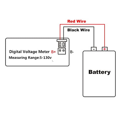 SUPNOVA Waterproof Voltmeter 12V 24V 36V 48V 60V 72V 96V, LED Digital Display - Image 7