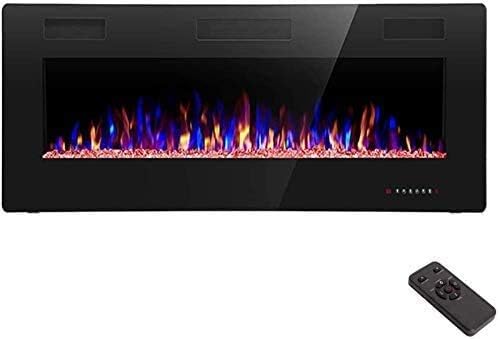 R.W.FLAME 42IN Recessed and Wall Mounted, The Thinnest Fireplace, Low Noise by RWFLAME