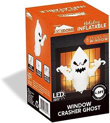 Joiedomi 4.5 FT Halloween Inflatable Ghost with Build-in LEDs, Blow Up Flying...