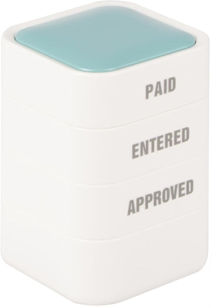3-in-1 Office Paid/Entered/Approved Stamps by WEJOIN