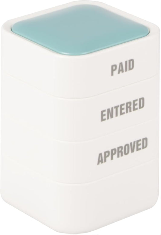 3-in-1 Office Paid/Entered/Approved Stamps by WEJOIN