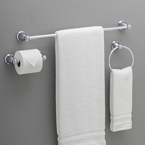 franklin brass 3-piece polished chrome bathroom set towel shown in use