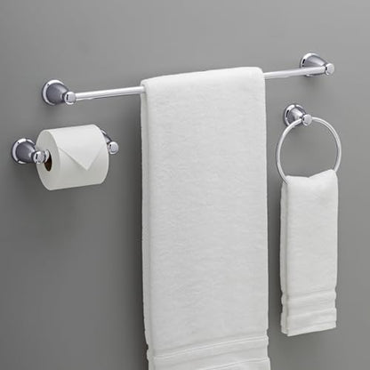 franklin brass 3-piece polished chrome bathroom set towel shown in use