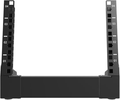QiaoYoubang 10 inch Small Desktop Network Rack, 4U Mini Open Frame Desktop - Image 2