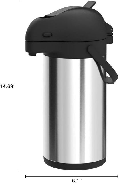 Cresimo Coffee Carafe with Pump - 102oz / 3L Airpot 12 Hours Large Hot Water - Image 10