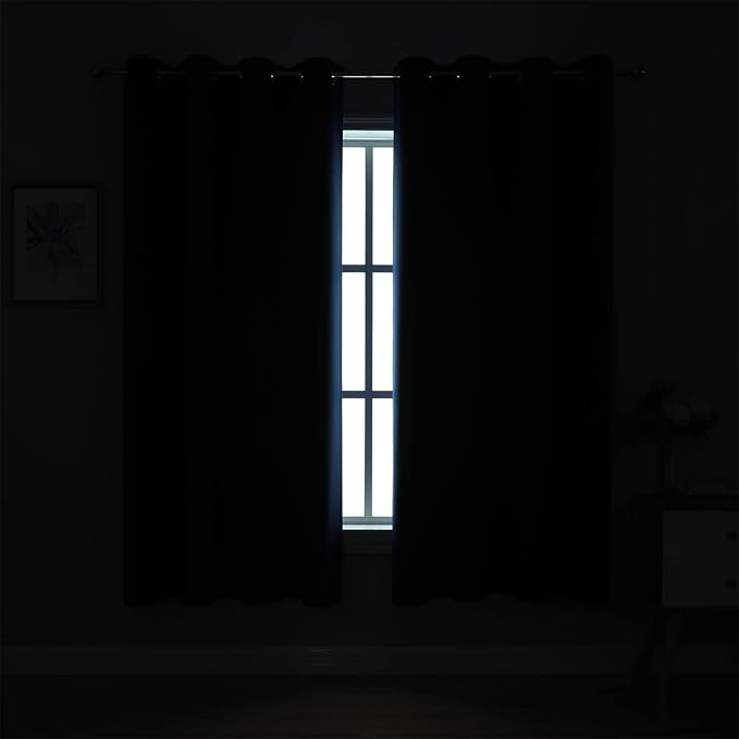 MIUCO 2 Panels Room Darkening Thermal Insulated Grommet Window Blackout Curtains - Image 3