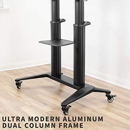 vivo premium aluminum mobile tv cart for 32, side view