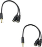 Headphone Splitter for 2 Headphones 2 Way 3.5mm Adapter Aux Cable Mini Jack by ZJKJHJY