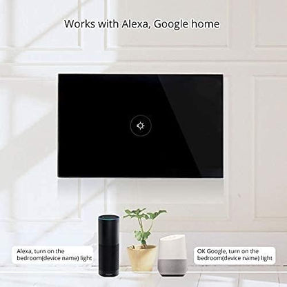 WiFi Smart Wall Touch Light Switch Glass Panel Wireless Remote Control by - Image 3