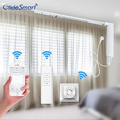 OlideSmart DIY WiFi Smart Automatic Curtain Motor Track System, Automatic - Image 2