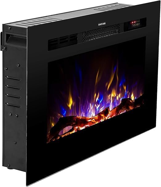 Touchstone Smart Electric Fireplace-The Sideline 28" Wide-in Wall Recessed - Image 3