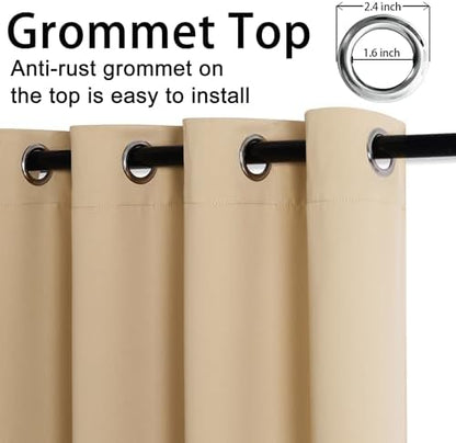 jiuzhen blackout curtains for bedroom living room 52 showing dimensions