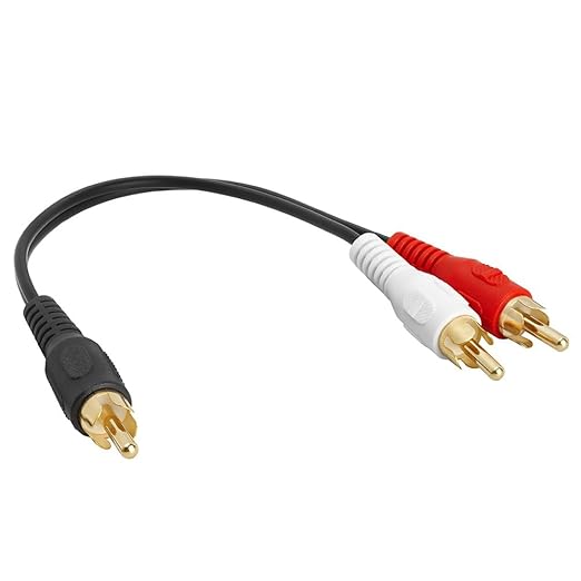 Cmple - 1 Male to 2 Male Stereo Audio Y-Cable, 2 Plugs to 1 Plug Audio Stereo by Cmple