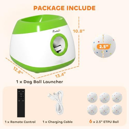 pawhut automatic dog ball launcher remote control for, view 9