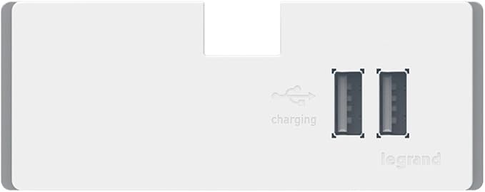 Legrand adorne Under-Cabinet USB Outlet Module in White by adorne