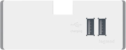 Legrand adorne Under-Cabinet USB Outlet Module in White by adorne