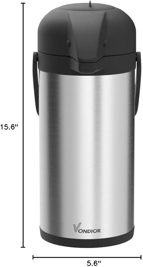 Coffee Carafe for Keeping Hot - 102oz/3L Airpot Coffee Dispenser - Insulated - Image 7