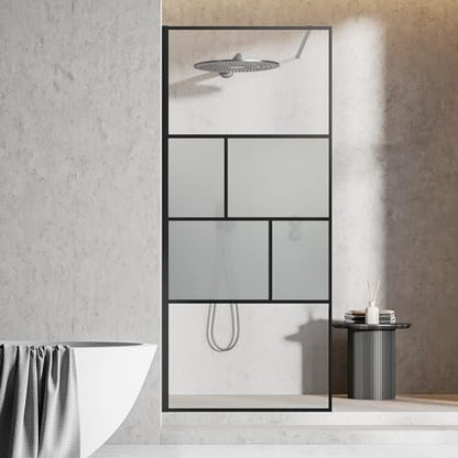 bathroom shower door, modern grid shower door 34, package contents