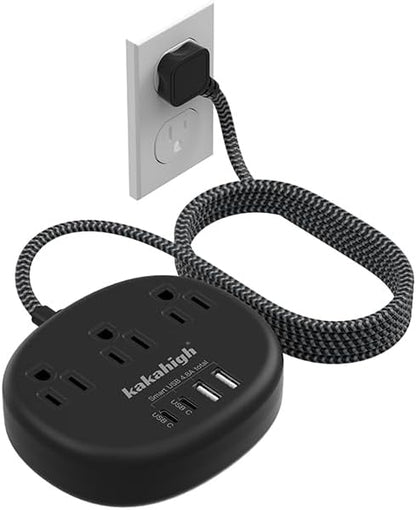 Black Extension Cord 10 Feet, 1625W Extension Cord 3 Prong by YourBetterchoice