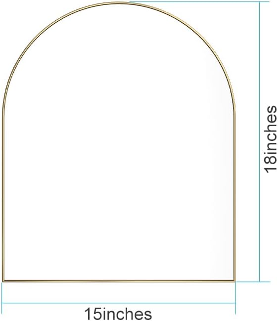 15x18 Inch Compact Gold Arched Mirror Perfect - Image 3