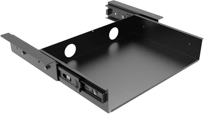 13 inch Under Desk Slide Out Storage Shelf, Sliding Under Desk Tray Drawer - Image 2