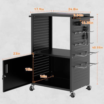 mobile av cart, heavy duty rolling computer cart shown in use