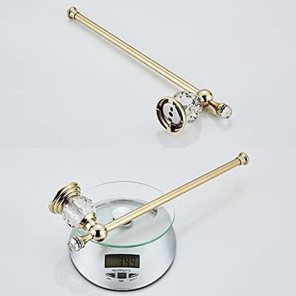 crystal bathroom hardware set,adjustable towel rack, toilet roll, view 9