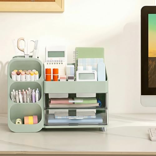 hblife desk organizer with pen pencil holder for, close-up detail