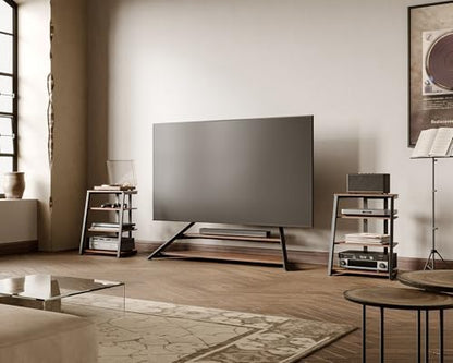 fitueyes 4-tier av media stand corner shelf for on a desk or shelf