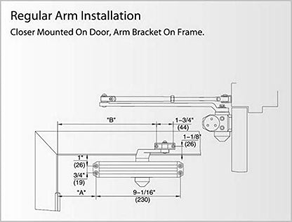 CLG HARDWARE Medium/Heavy Duty Commercial Door Closer DC7016 - Image 8