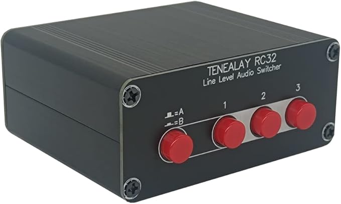 TENEALAY 3 in 2 Out RCA Stereo Audio Switch Input Signal Source Switcher - Image 4