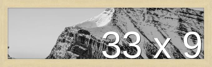 Frame It Easy 33 x 9 Wheat Wood Frame by FrameItEasy