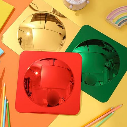 Geiserailie 3 Pcs Sensory Wall Bubble Mirrors, 10 x 10 Inch, CPC Certified | Colorful Acrylic Convex Mirrors, Sensory Room Must Haves, Classroom Learning Tool, Calming Corner, Preschool Daycare Activity
