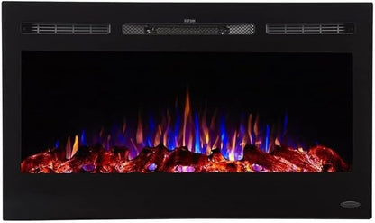 Touchstone Smart Electric Fireplace-The Sideline 36" Wide-in Wall Recessed - Image 2