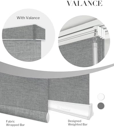 Graywind Manual Sliding Panels 100% Blackout Privacy Panel Track Blinds Wand Control Window Blinds for Patio Sliding Glass Door Large Windows Width Up to 153", Custom Size (Light Grey)